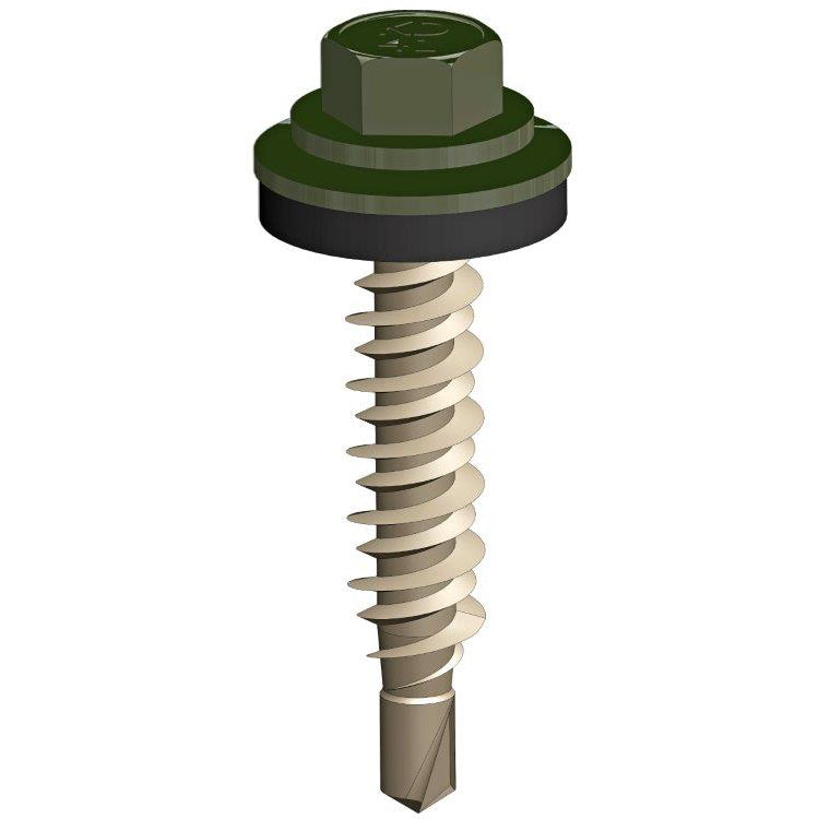 Zelfborende afwerkschroef  6,3 x 38 mm:  Juniper Green