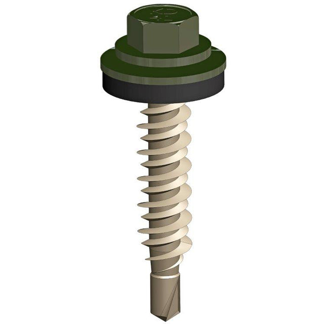 Zelfborende afwerkschroef  6,3 x 38 mm:  Juniper Green