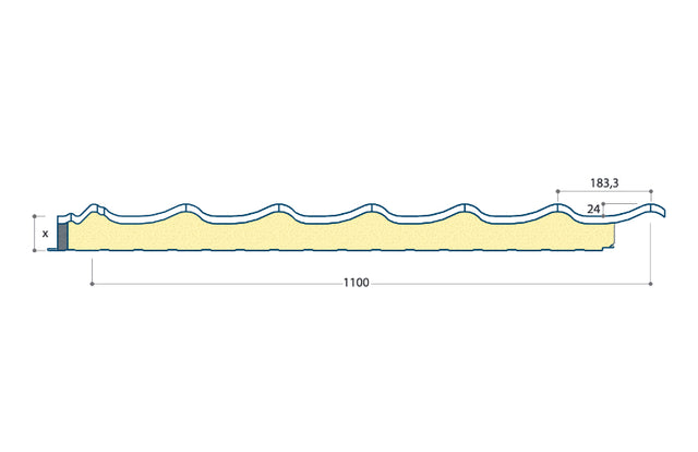 Permapan geisoleerde dakpanplaat 40 mm- terracotta/mat zwart