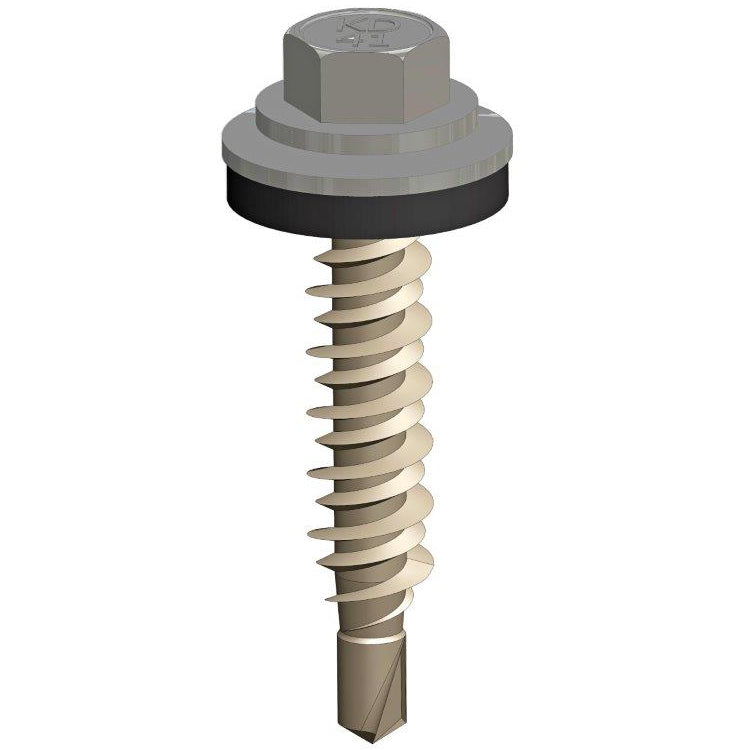 Zelfborende afwerkschroef  6,3 x 38 mm:  Pure Grey