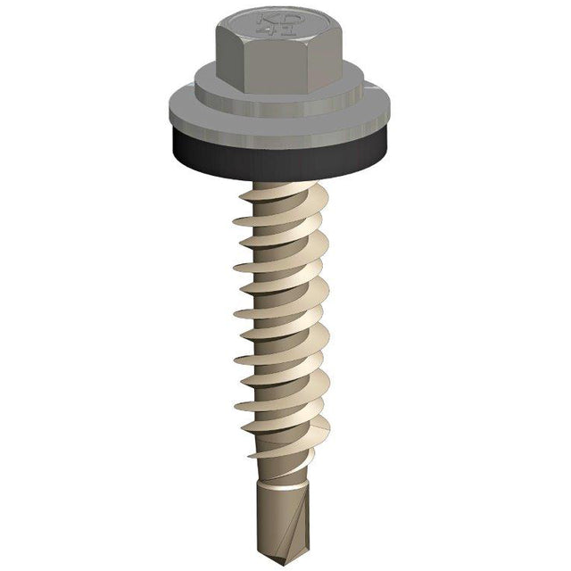 Zelfborende afwerkschroef  6,3 x 38 mm:  Pure Grey