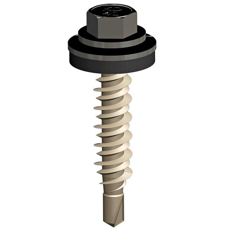 Zelfborende afwerkschroef  6,3 x 38 mm: Zwart