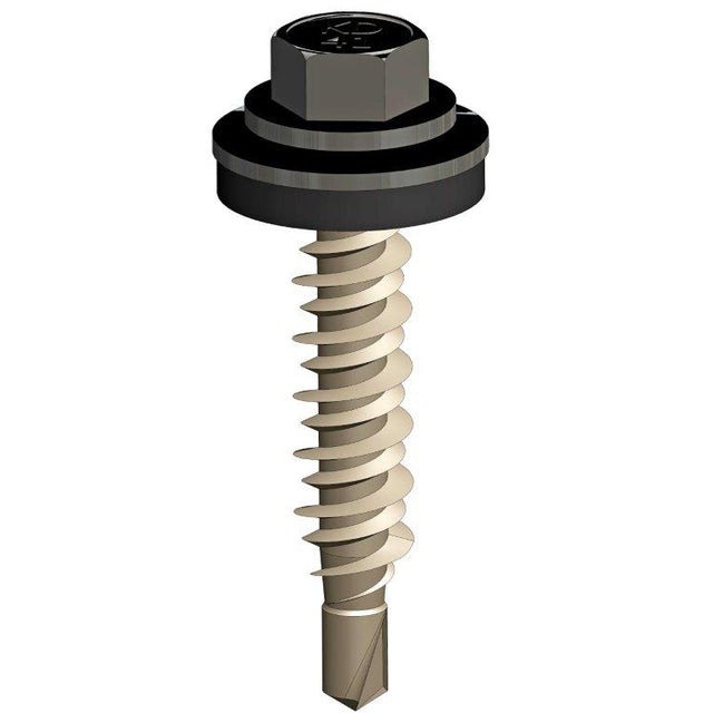 Zelfborende afwerkschroef  6,3 x 38 mm: Zwart