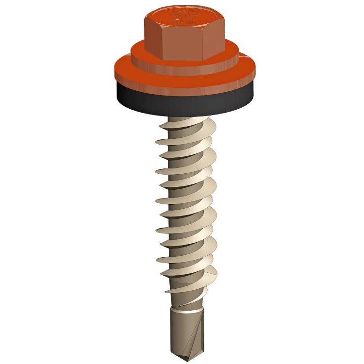 Zelfborende afwerkschroef  6,3 x 38 mm: Terracotta