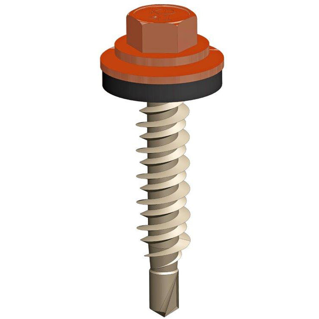 Zelfborende afwerkschroef  6,3 x 38 mm: Terracotta