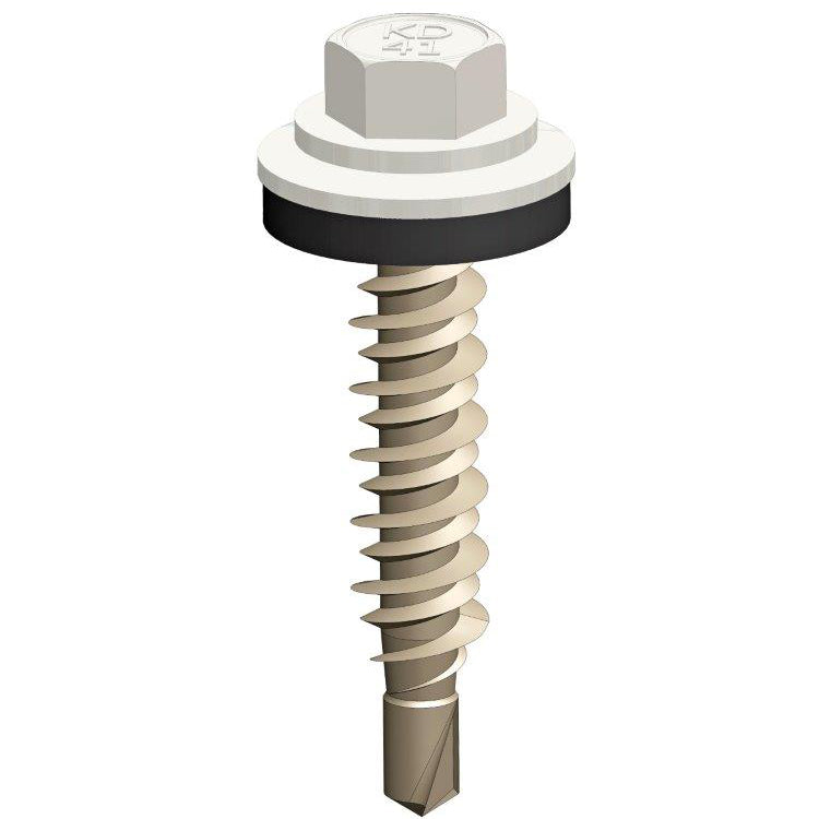 Zelfborende afwerkschroef  6,3 x 38 mm: Wit